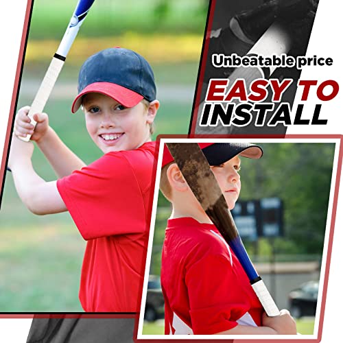 Liliful 24 Rolls Bat Grip Tape 0.7Mm Comfortable And Soft Precut Baseball Bat Grip Baseball Softball Batting Tape Replacement For Old Baseball Bat Grip Sports Bat Grip (White) #TOP6