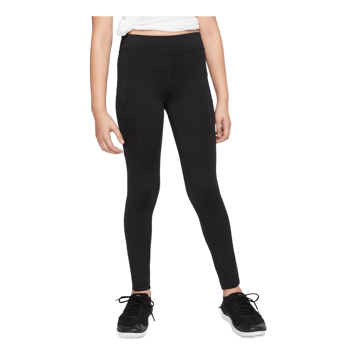 NIKE CI9940-010 Leggings, Black/White, XS para Niñas