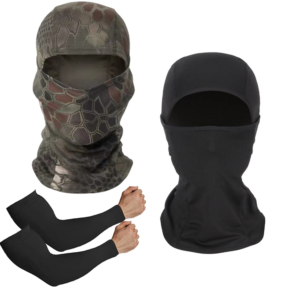 KNZZZFace Mask Head and Neck Cover,Helmet Liner Windproof Dustproof UV Protection Sun Hood Headwear,Balaclava Headband,for Men Women Outdoor Sports Bike Motorcycle Ski Fishing Running