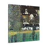 Gustav Klimt Jugendstil 1910 Druck – Schloss Kammer Am Attersee Herrenhaus und Gartenszene, Wanddekoration, Poster, Leinwand, Wandkunstdrucke, Foto, Gemälde, Raumdekoration, Heimdekoration, Rahmen, 61