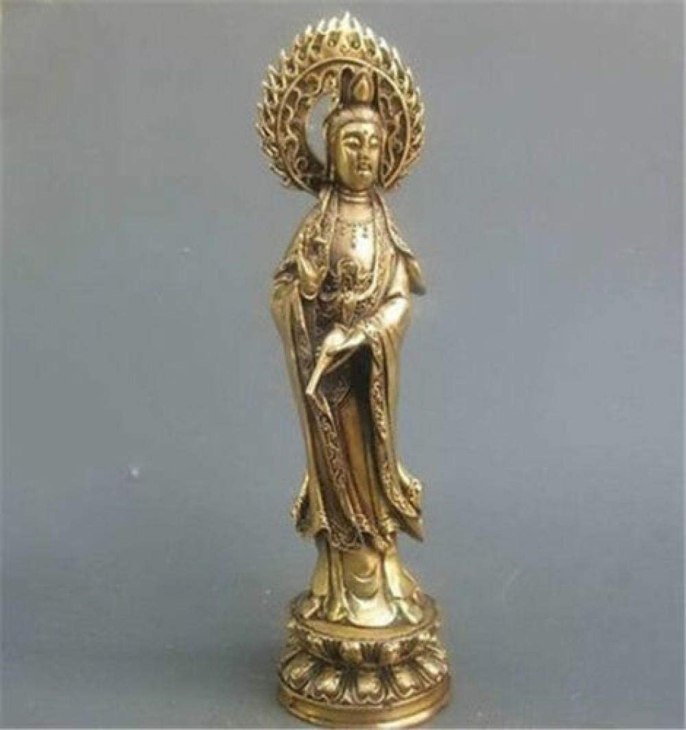 Na biurko biuro dom rodzina abstrakcyjne ozdoby kolekcja prezenty figurki sztuka posągi i figurki ozdoby chiński stary praca ręczna rzeźbiona brązowa statuetka Kwan-Yin Bodhisattva Guan Yin posąg