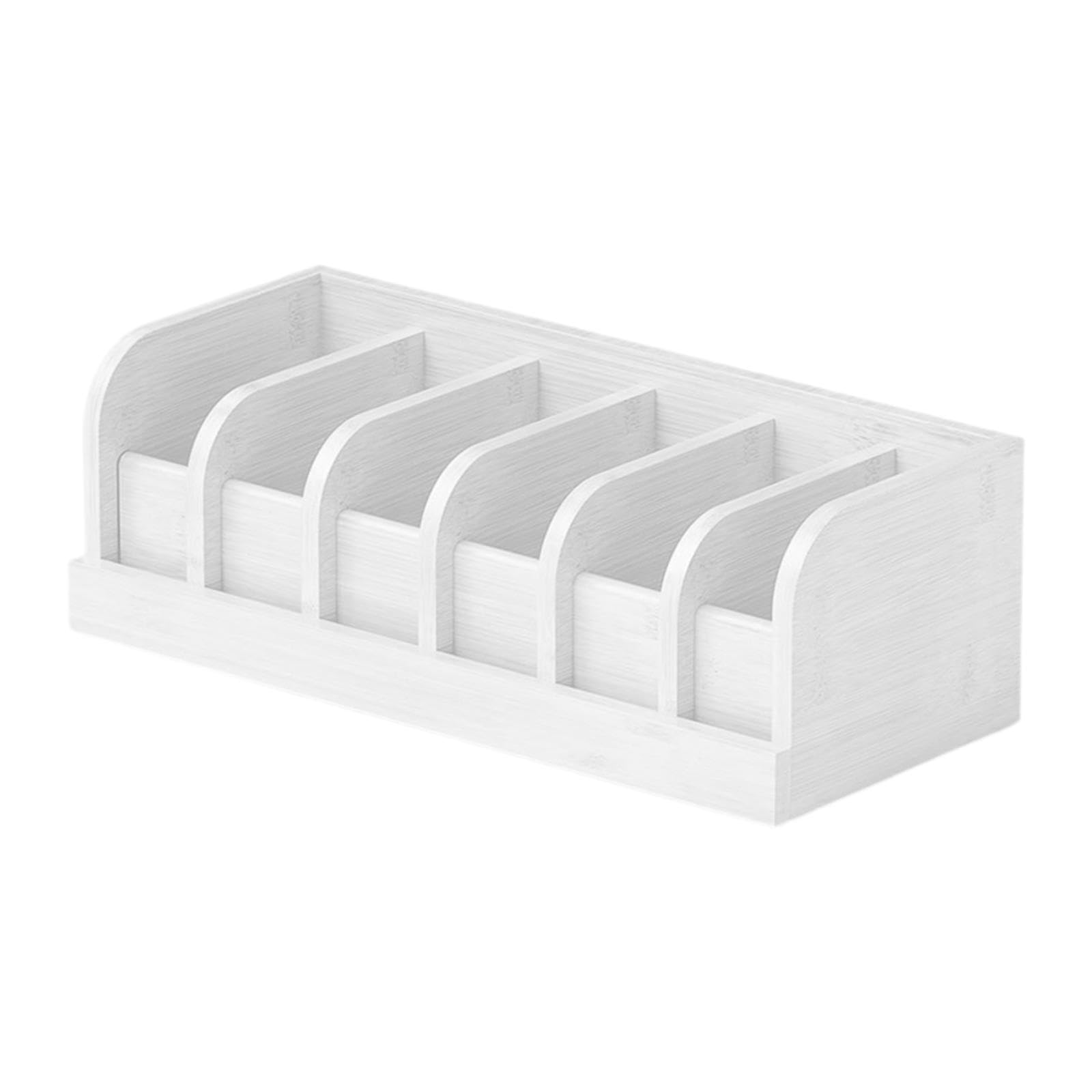 Organizador de cinturones individual blanco de madera para cajón y armario de hogar