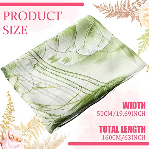Xtinmee 8 Pcs Lightweight Summer Scarfs for Women Ultra Thin Scarves Floral Pattern Dressy Scarf Lotus Print Long Chiffon Georgette Thin Shawl Scarves Women Holiday Gifts Present Head Neck Hair Wrap2