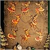Vintage wooden christmas decor retro deer banner for home wall  urban country home decor