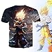 Jyuesi Robusto Hombre Cartoon Anime Estampado Verano Camiseta Dragon Ball Z Goku...