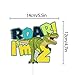 ChienMin Glitter Roar Dinosaur I’M 2 Cake Topper for Baby's Two Years Old Birthday Party Decorations, Jurassic Park T-Rex 2nd Birthday Cake Decor
