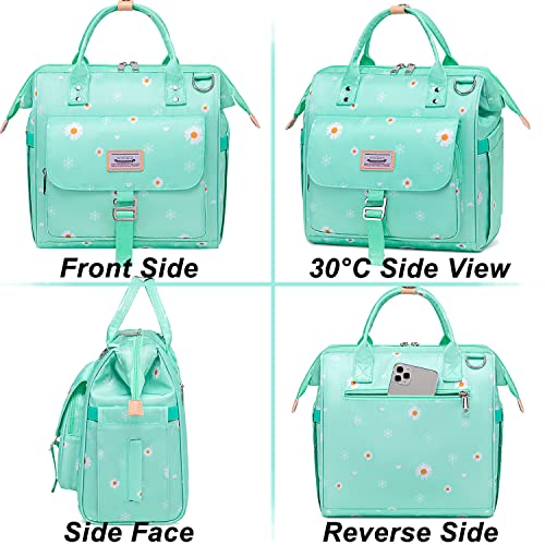 Weitars Lunch Bag For Women,Flower Large Lunch Box Lonchera Lunch Kit Tote,Wide-Open Lunch Cooler Purse With Removable Shoulder Strap With Multi-Pocket,Lunchbag For Work Picnic Hiking Beach #TOP7