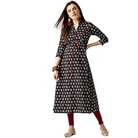 Arayna Women’s Cotton A-Line Kurta