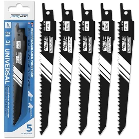Effektwerk Reciprocating Saw Blades for Wood Cutting Cover