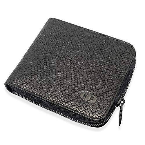 Portefeuille en cuir de qualité supérieure pour homme avec finitions zippées premium