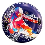 Moageme 47 Zoll Aufblasbarer Schlitten Snow Tube Schneeröhren mit Griffen, hochtoleranter Verdickungsmateria Aufblasbarer Schneeschlauchschlitten für Winter Outdoor Sport Kinder und Erwachsene