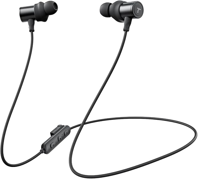Truefree HD-100 Bluetooth Headphones, in-Ear Magnetic Neckband Earphone, Wireless Workout Earbuds, IP67 Waterproof, 11mm Drivers, 20H Playtime, Fast Charge, AI Noise Cancellation for Sports Work
