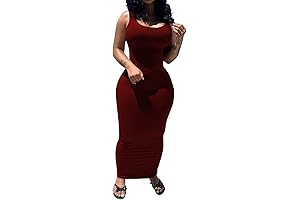Maroon Pinnacle Sleeveless Maxi Dress