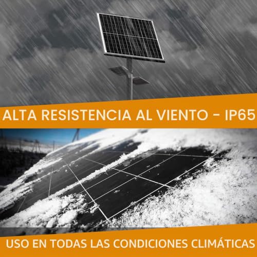 Panel solar monocristalino de 30W y 18V con conectores MC4 marca DTV Electronics para caravanas 8