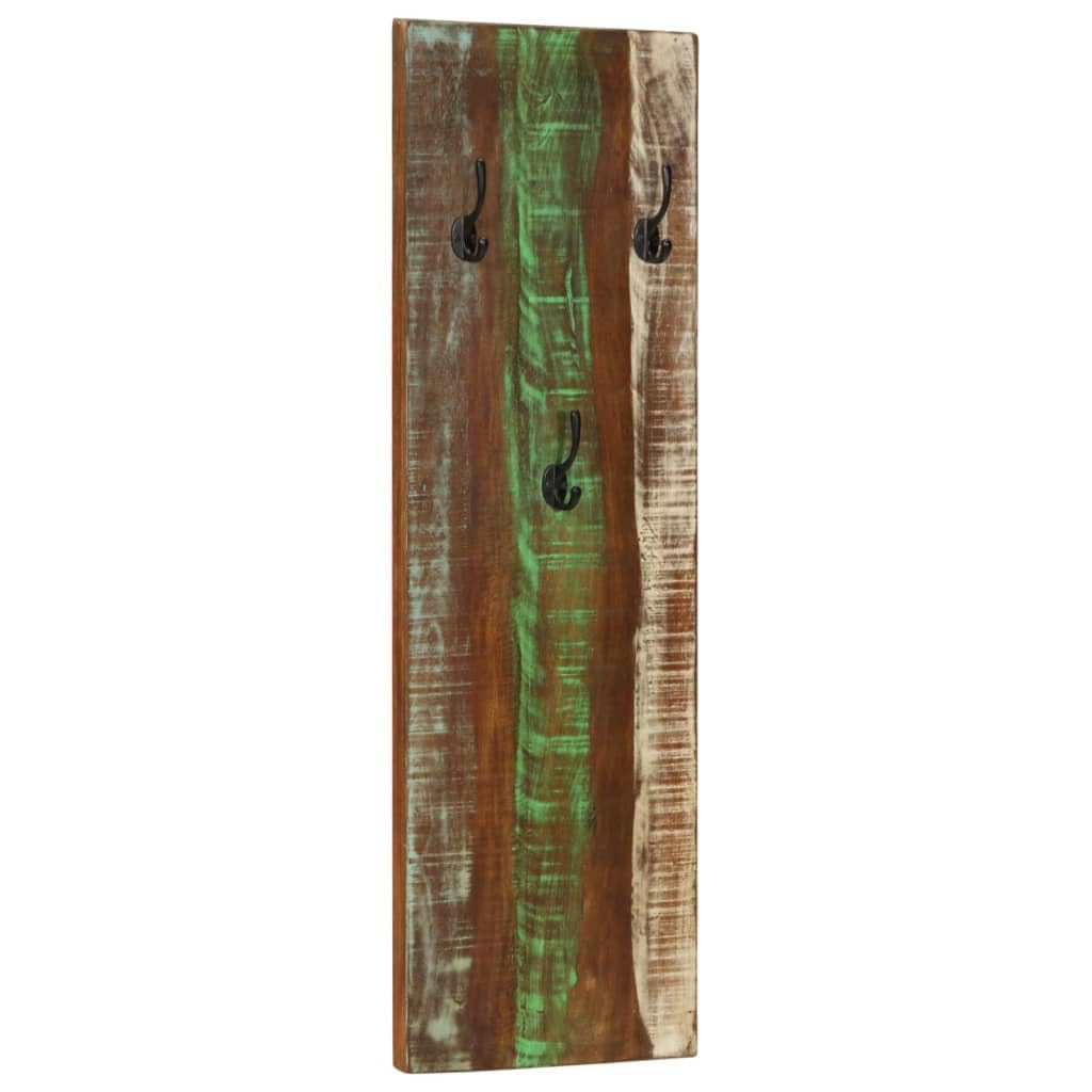 Zestaw garderoby ściennej, 2 sztuki, 36 x 3 x 110 cm, stare drewno, z 3 wieszakami na ubrania, nie zajmuje dużo miejsca i wszechstronny, do korytarza, przedpokoju, sypialni i biura