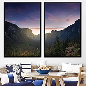 signwin 2 Piece Framed Canvas Wall Art Sunset...