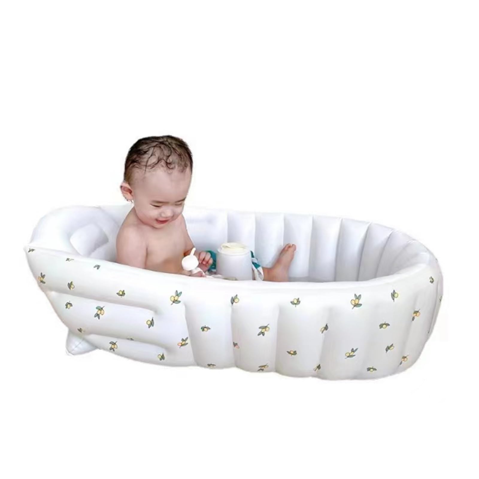 Pataugeoires et baignoire gonflable pour bébé pliable avec siège de bain intégré - 6
