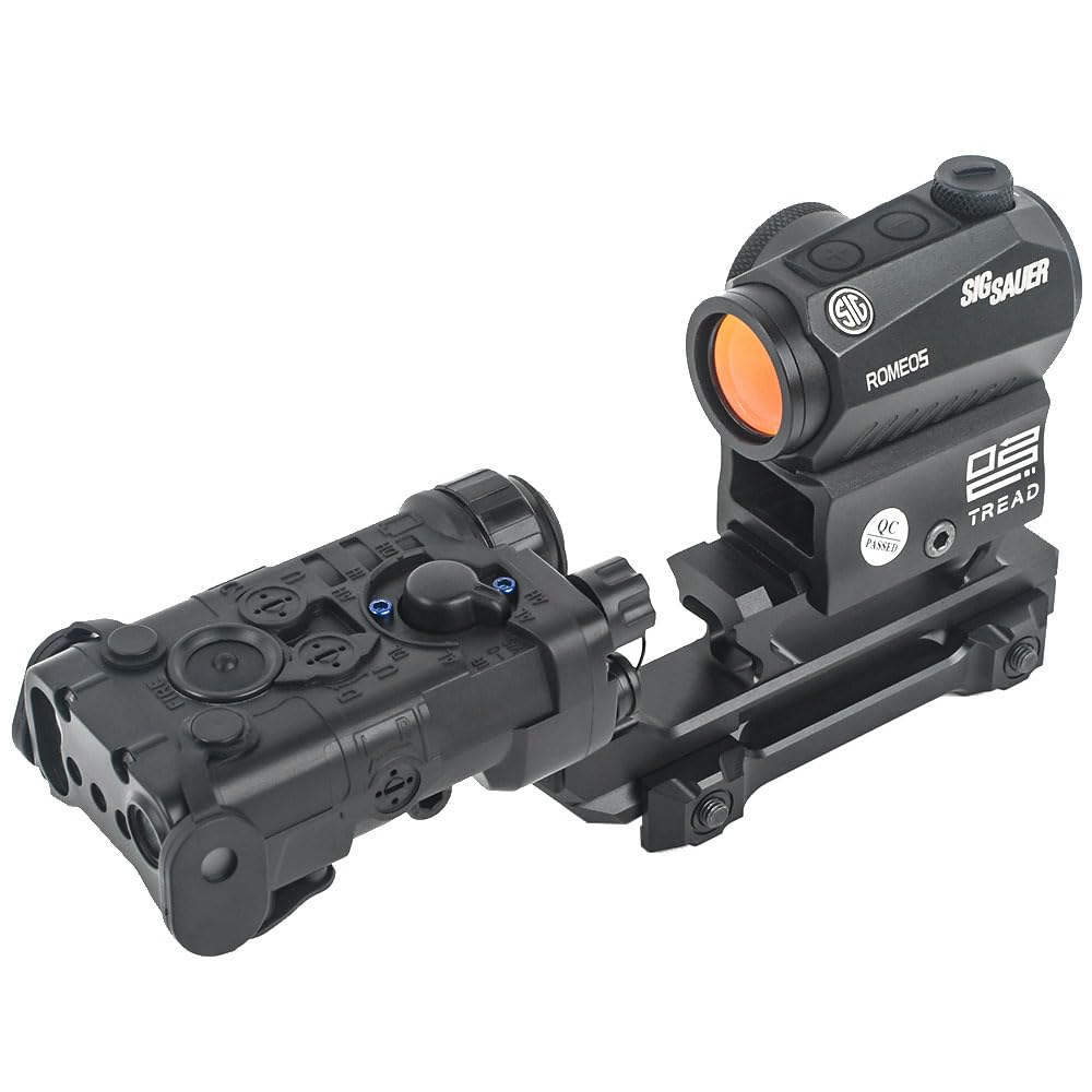 Affût de Type Groupe Tactique à Point Rouge, Red Dot Riser Scope Mount Base de Lunette à Rail Picatinny de 20 mm, viseur Optique holographique pour viseur Optique T1 T2 (Noir)