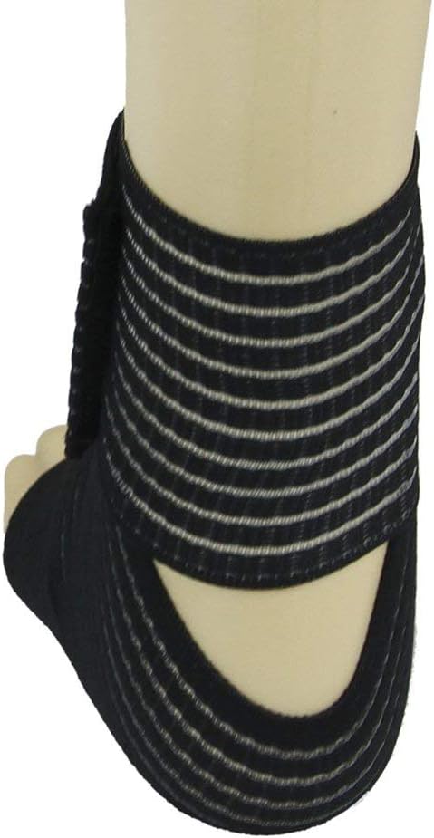 BXT Elastic Breathable Wrap Ankle Support Brace Compression Knee Elbow Wrist Ankle Hand Support Wrap Sports Bandage Strap with Hook & Loop Fastener Straps(A PIECE)