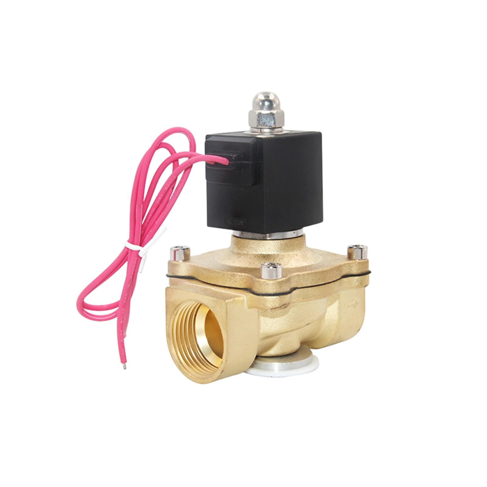 TREDSWQCV 1" Brass Electric Solenoid Valve 24V 12V 220V 110V IP65 Waterproof Normally Closed(G-110VAC-NBR-SEAL)