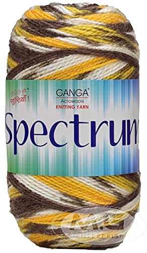 Image of Saturn Golden (400 gm) Wool Ball Hand Knitting Wool /Art Craft Soft Fingering Crochet Hook Yarn, Needle Knitting Yarn Thread Dyed