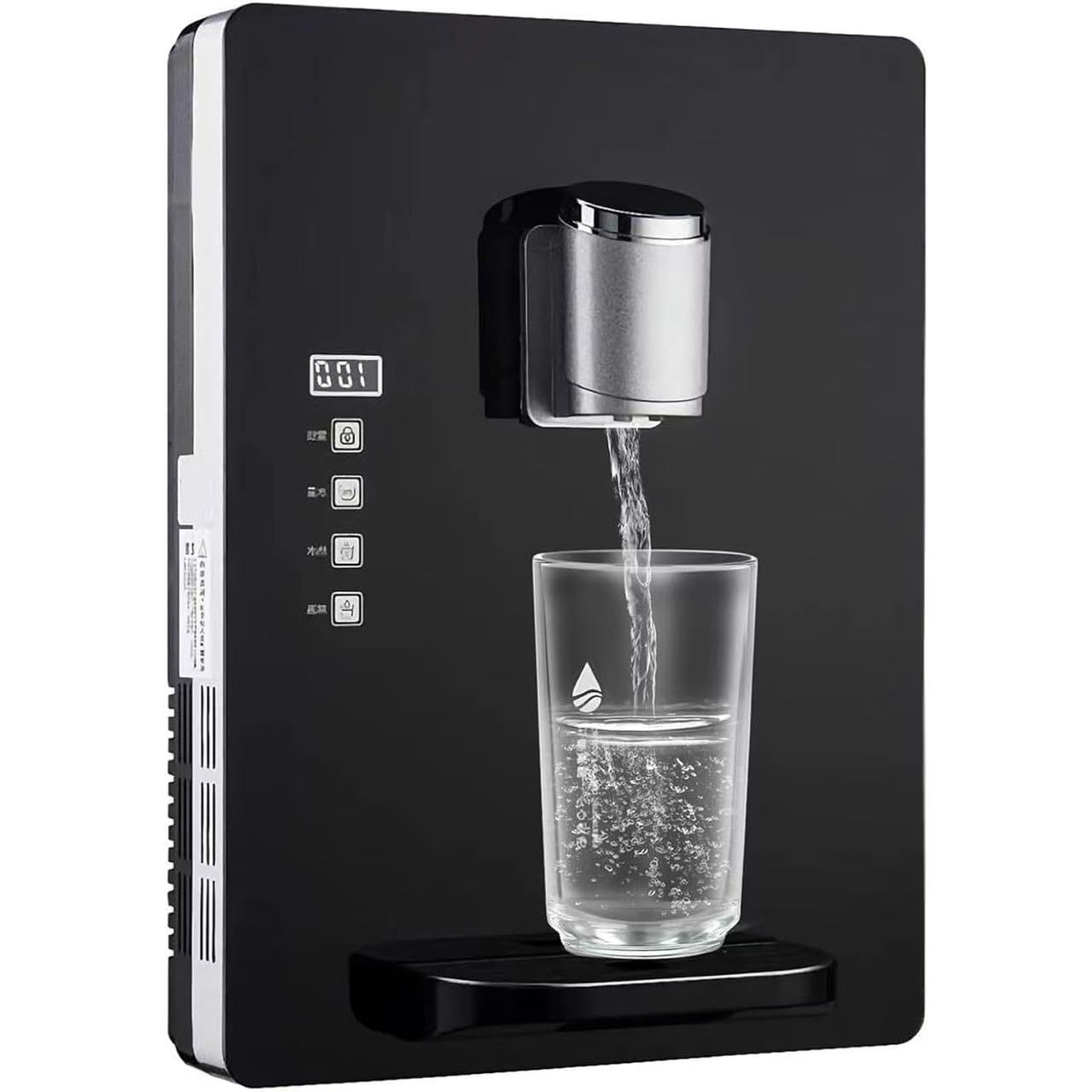Dispensador instantáneo de agua caliente de 2200 W, enfriador de pared de 30 l/h, temperatura ajustable con bloqueo infantil y pantalla táctil