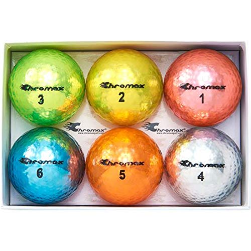Chromax Metallic Mixed Color Personalized M5 Golf Balls - 6-Pack