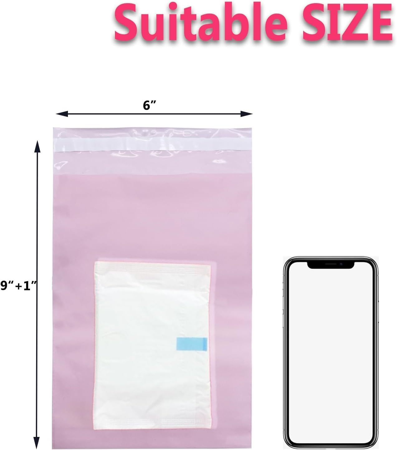 Pristu Sanitary Napkin Disposal Bags, Pink Feminine Hygiene Disposal Bags, Self-sealing Seals, Women Sanitary Disposal Bags, Privacy Protection, Disposal Sanitary Napkins, Tampons (50)