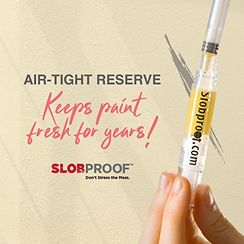 Slobproof Fillable Paint Pen Bundle - Brush Pens Paint Kit, Refillable Paint Pen, Small Touch Up Paint Pen, Artist Supplies Bulk Paint Pens For Wall Paint & Wood Paint - Bundle Pack Of 5 & Pack Of 2 #TOP5