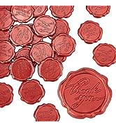 CRASPIRE Adhesive Wax Seal Stickers 25PCS Thank You Self- Adhesive Wax Seals Decorative Stamp Sti...