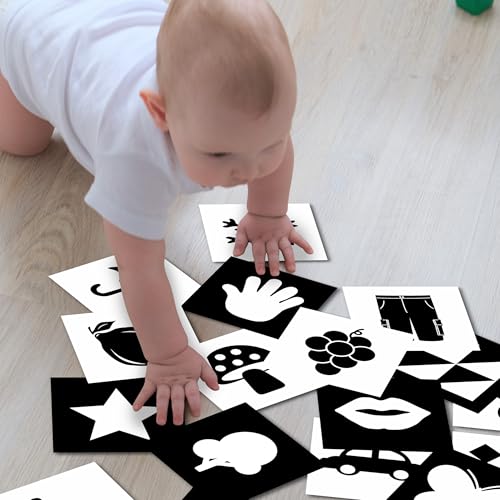 Image of Lefan New Born Baby Essentials: High Contrast Black and White Vision Flash Cards 18 Cards, 36 Pages, Ideal Toys for 6 to 12 Months, for 12-36 Month (Baby Vision Cards 0-3)