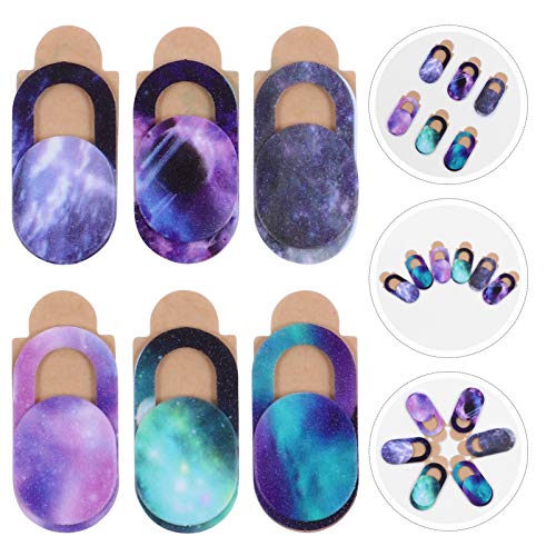 VILLCASE 6Pcs Tampa Do Laptop Slide Estrelado Tampa da Webcam Tampa da Lente Do Tablet para Tampa Un