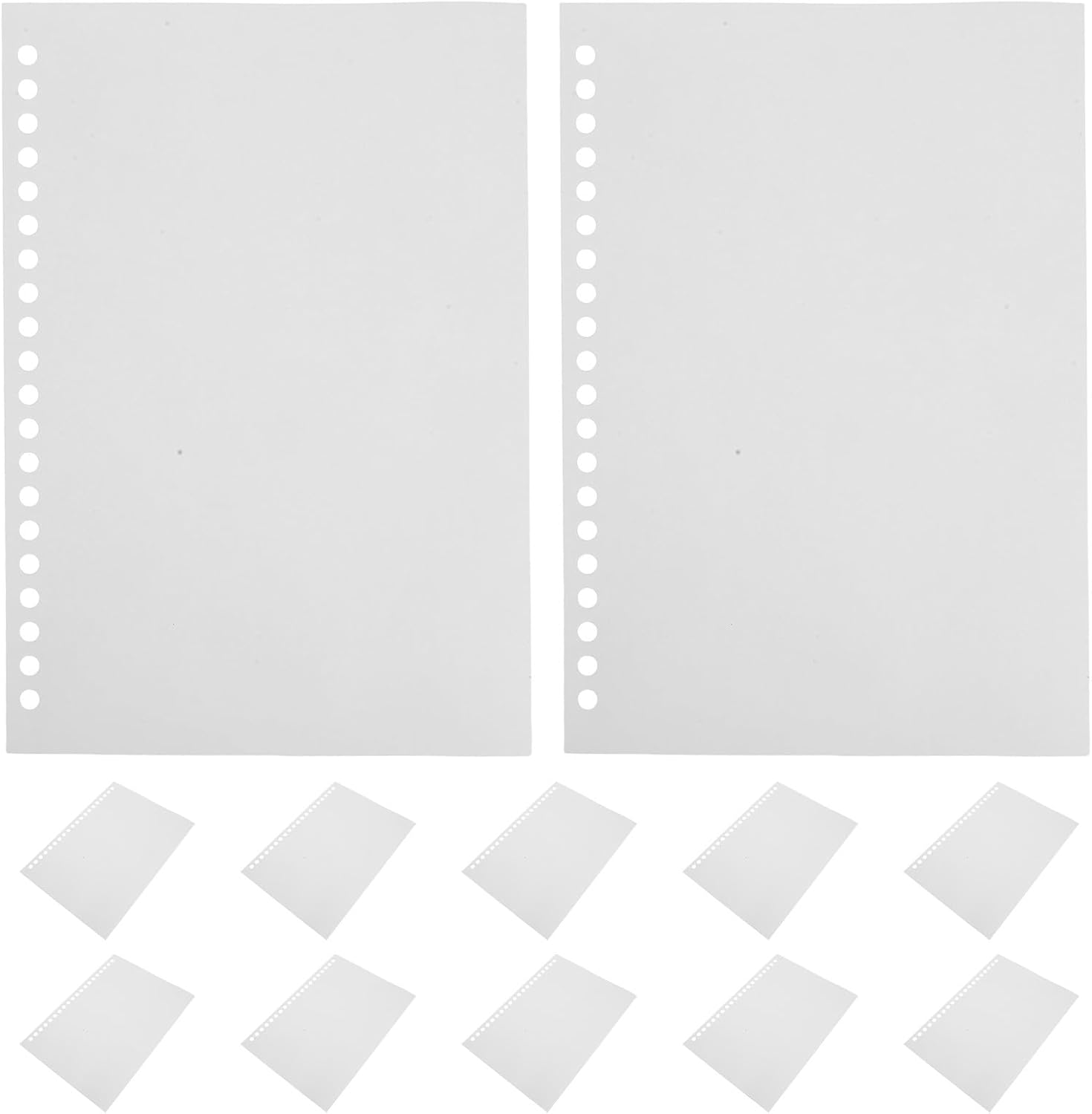 CIMAXIC 100pcs Reusable Sticker Album Pages - A5 Release Paper Binder Refills for Sticker Collecting, Label Organizer, Scrapbook Accessories White