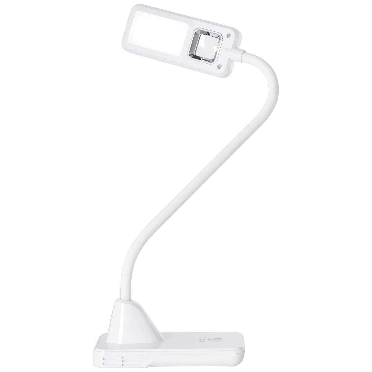Brilliant Joscha LED Tischleuchte 36cm mit Touchdimmer Flexarm weiß Büro 4600K kaltweiß 418 Lumen, LED integriert