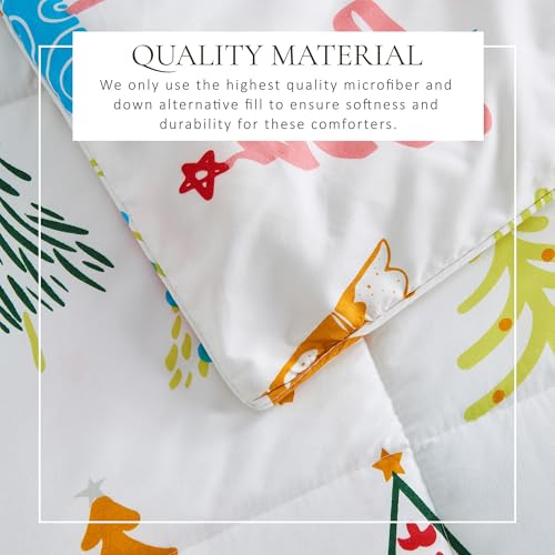 Edredón navideño para cama individual que transforma tu habitación en invierno 3