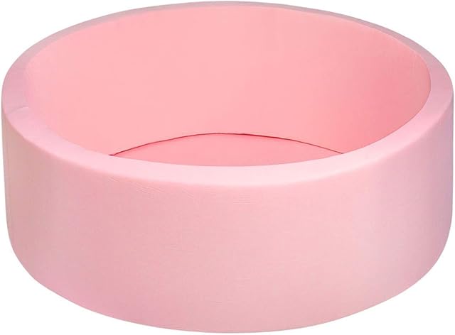 DIVCHI Kids Foam Ball Pit, Kiddie Balls Pool Soft Baby Playpen Indoor Outdoor, Memory Foam Ball Pit For Children Toddler Boys Girls (Pink)