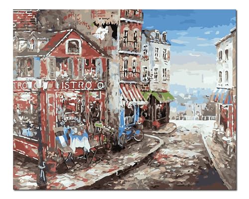 Peinture à l'huile par numéros adultes débutants toile cadre bois
