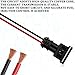 SamWinGear 4PCS Fuel Injector Connector EV1 Connector Fuel Injector Wiring Harness, Injector Socket with Extended Plug Clip Cut Pigtail Wedge Wiring Harness 2-Wire FemaleReplace EV1 OBD1 Any RC