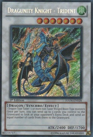 Yu-Gi-Oh! - Dragunity Knight - Trident (HA04-EN028) - Hidden Arsenal 4: Trishulas Triumph - 1st Edition - Secret Rare