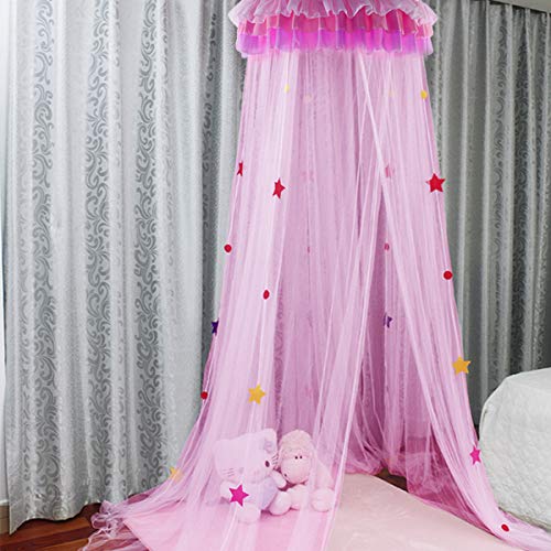 Goplus Princess Bed Canopy Netting Dome With Elegant Ruffle Lace For Girls And Baby #TOP2