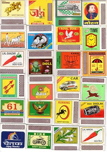 Match Box Labels / Outer Covers 25 Different for Collection Multicolor # F