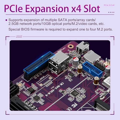 Image of N150 NAS Board N355 Mini ITX Motherboard Soft Routing 6Bay NAS DDR5 / 6 SATA3.0 /2M.2 NVMe for NAS Enthusiasts Building high-Capacity Storage Solutions (N355+Joe Fan)