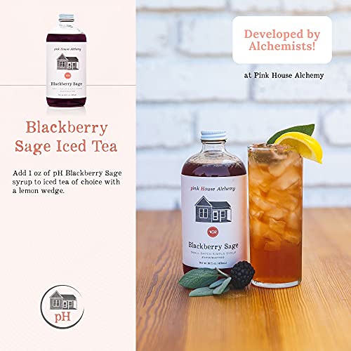 Image of Pink House Alchemy Blackberry Sage Simple Syrup, 16 oz, Handcrafted | Herb-Berry Cocktail Mixer, All-Natural, Small-Batch