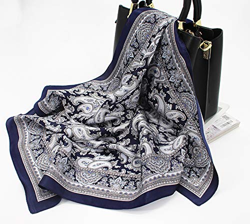 Image of ANDANTINO 100% Mulberry Silk Scarf -21 inch Square Neckerchief with Gift Packed