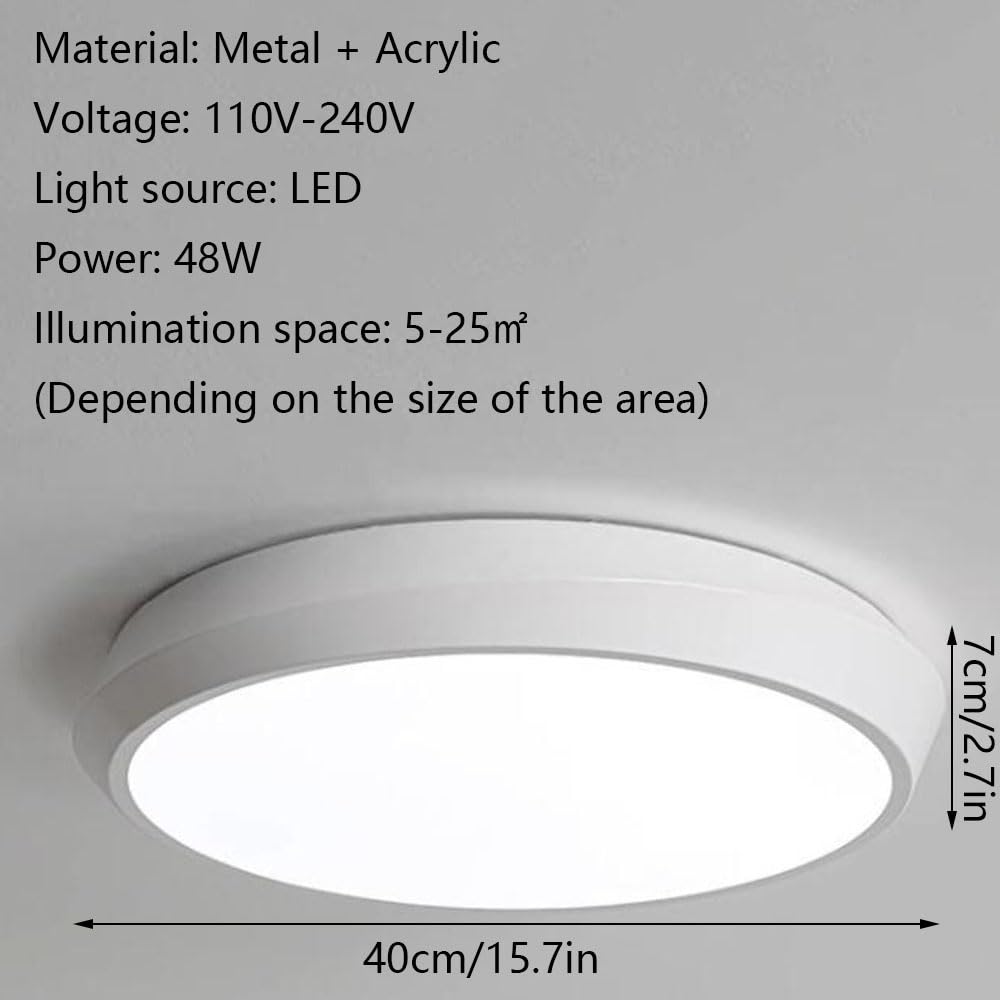Lampa Sufitowa Do Wbudowania Nowoczesne Minimalistyczne Lampy Sufitowe LED Cienka Płaska Nowoczesna Oprawa Oświetleniowa Do Montażu Natynkowego Ściemnianie Trójkolorowe (3000K/4500K/6000K) KNBVFHG