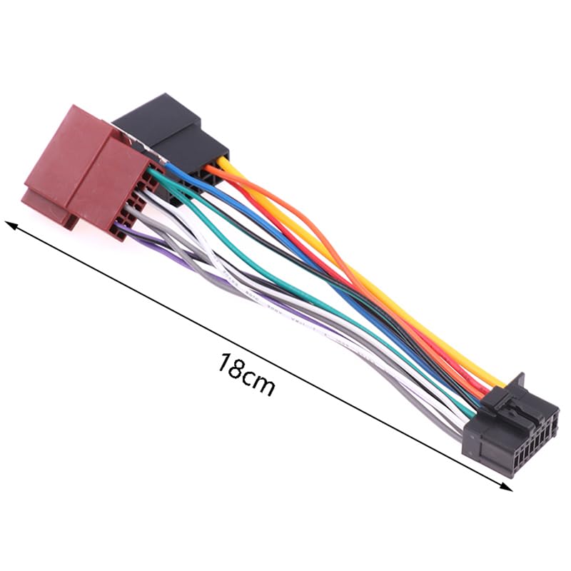 Car CD Tail Line Stereo Radio Player ISO Wiring Harness Connector for Audio Cable for Pioneer Car CD Player Tail Line - (Color Name: Black)