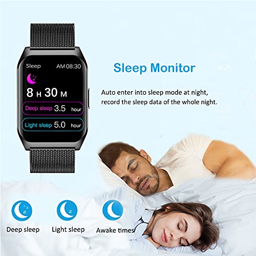 Mbhb Smart Watch With Make, Answer, Refuse Call, Portable Music Player, Fitness Tracker With Heart Rate Monitor, Sleep Tracker Steps Counter For Men Women, Black #TOP3