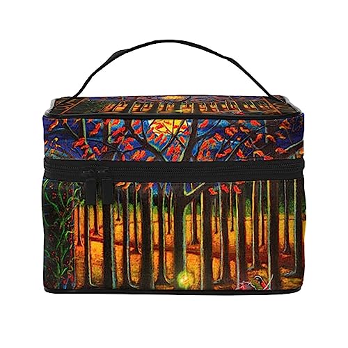 Trousse de maquillage de voyage avec imprimé Arbre d'automne pour organiser vos déplacements