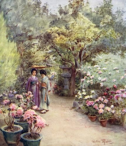 Tableau pivoines jardin de thé pour habiller un grand mur vide