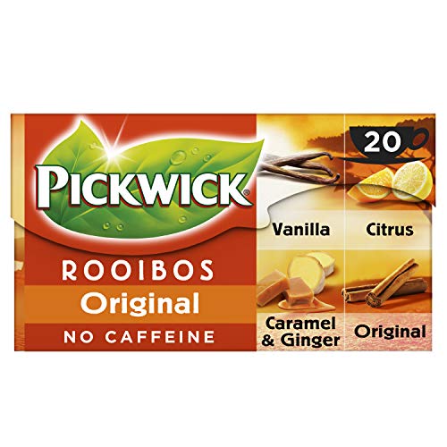 Pickwick Rooibos Thee Variatiebox (240 Theezakjes in 4 verschillende Smaken, Kaneel (Original), Vanille, Citrus, Karamel & Gember, Cafeïnevrije Thee), 12 x 20 Zakjes - Afbeelding 4